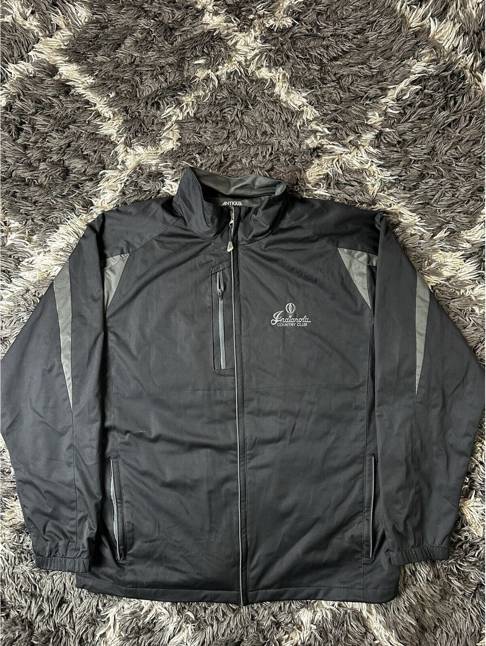 Antigua Indianola Country Club Full Zip Golf Jacket Black Men’s XL